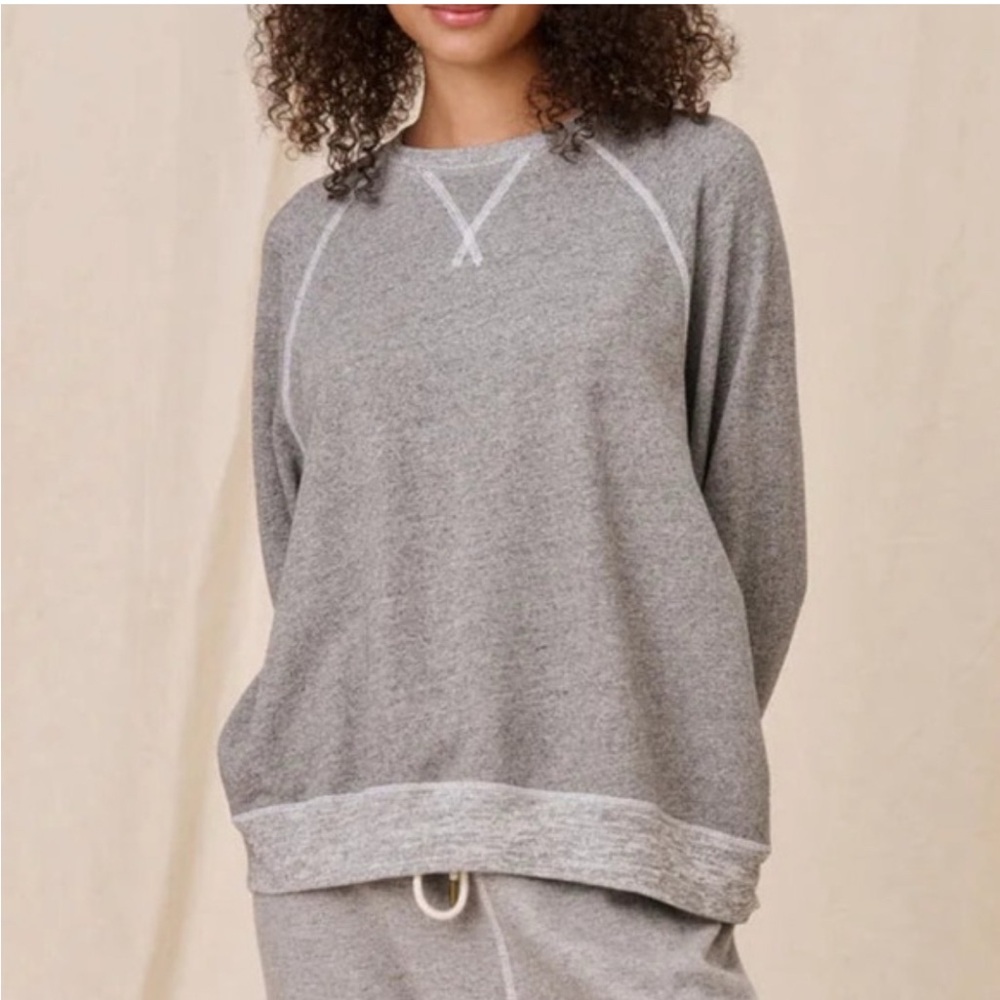 THE GREAT. The Slouch Sweatshirt Heather Gray
